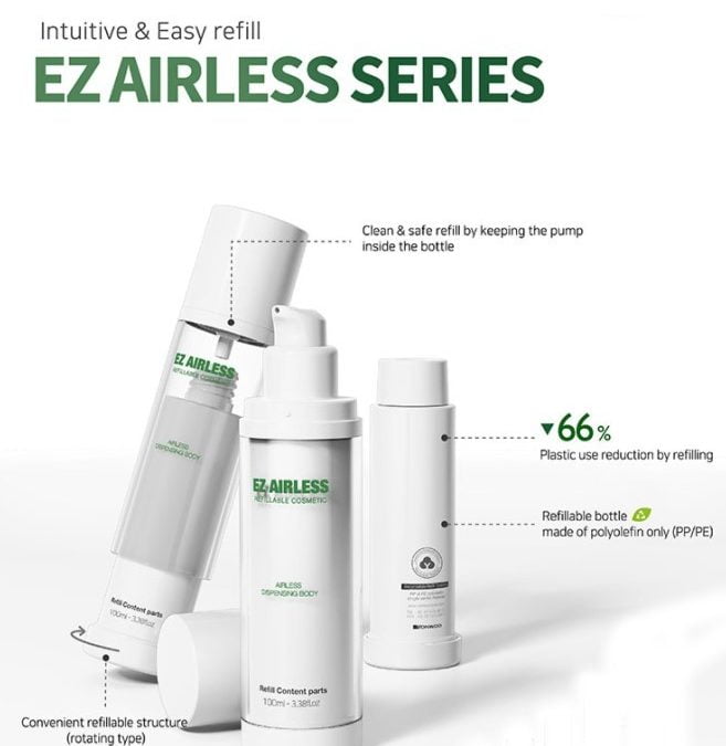 Yonwoo/PKG’s popular Refillable EZ Airless Series expanded